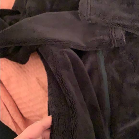 LUCY fluffy black fleece zip jacket with back  bow - Picture 9 of 13